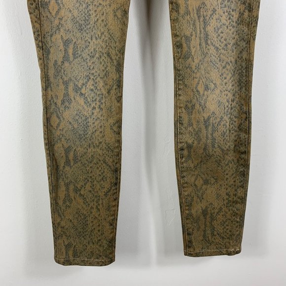 Current/Elliot The Ankle Skinny Oregano Snake Print Jeans - EUC - 25 - Picture 4 of 8